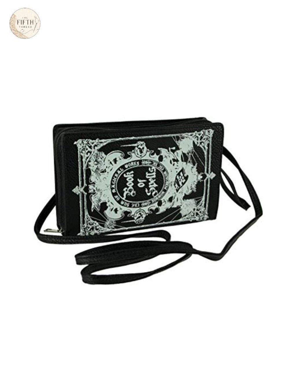 Glow in the Dark Book of Spells Crossbody Purse - Novelty Bag with Pockets